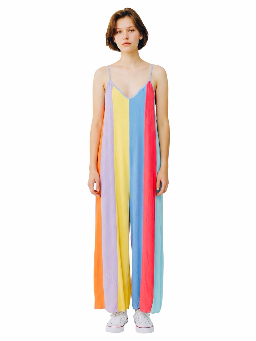 STORIA CANDY STRIPED ROMPER.